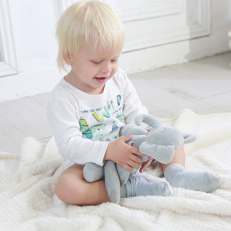 Minimal & Soft Long-legged Elephant Plush Soothing Doll, Baby Sleeping