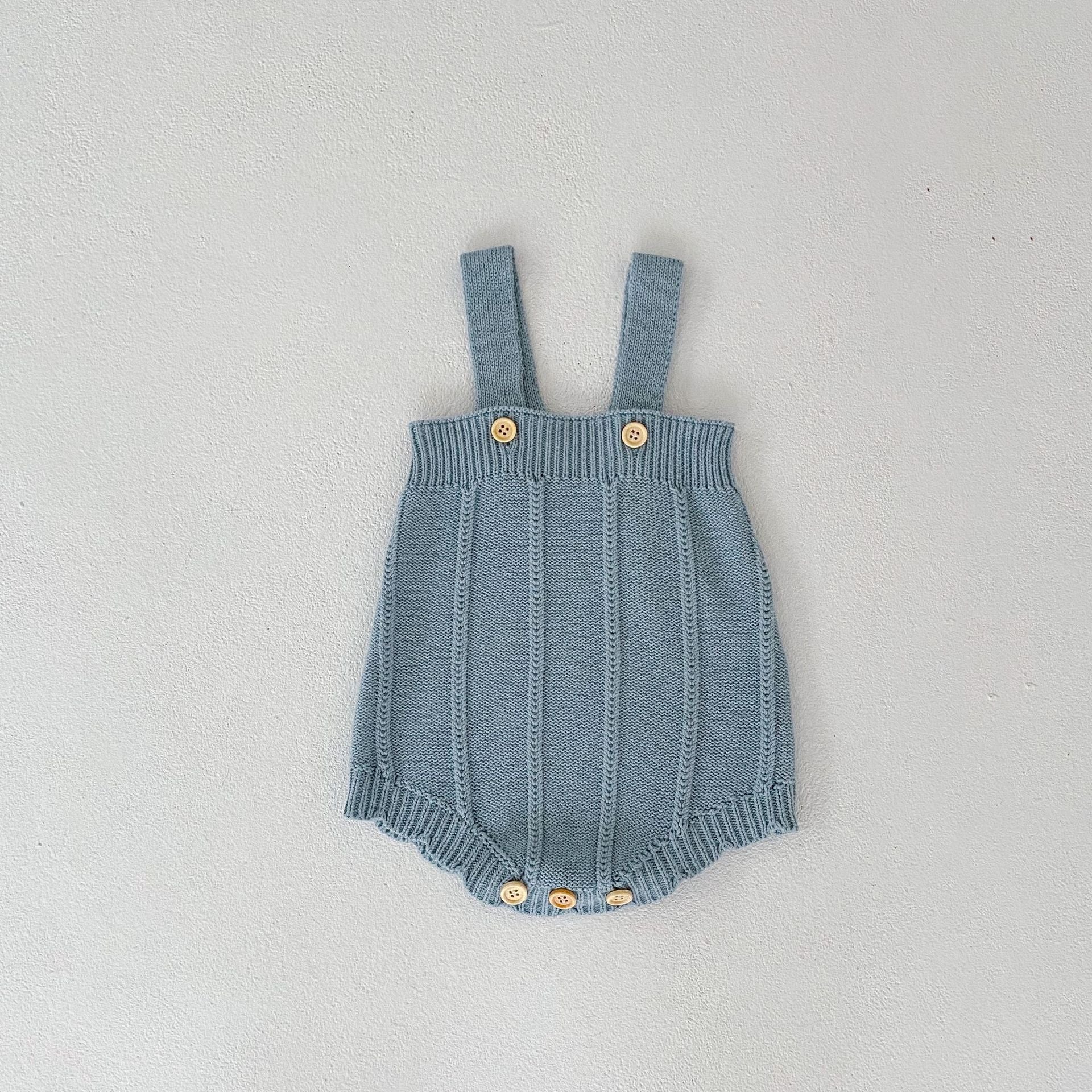 Knit Cardigan with Flowers Embroidery and Shorts Dungarees Dungarees in baby blue