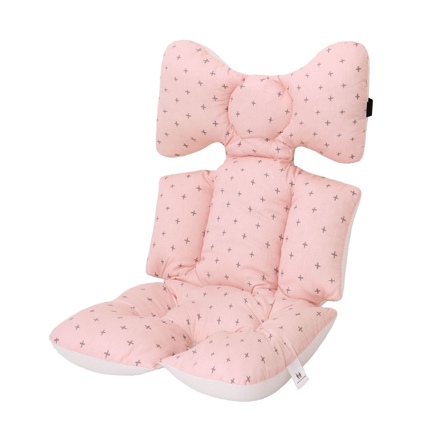 Elegant Stroller Cushion Mat Pink Tiny Stars - F