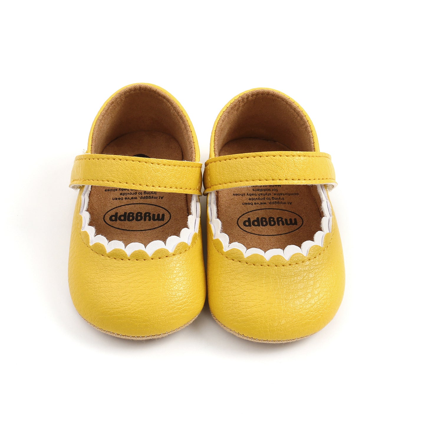 Mary Jane Baby Shoes, Baby Girl Pre-walking Shoes- age: 0-18months Lemon yellow