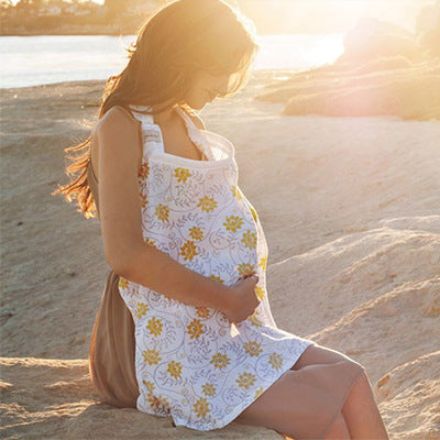 Breastfeeding Light Cover, Nursing Apron E - Sunflowers