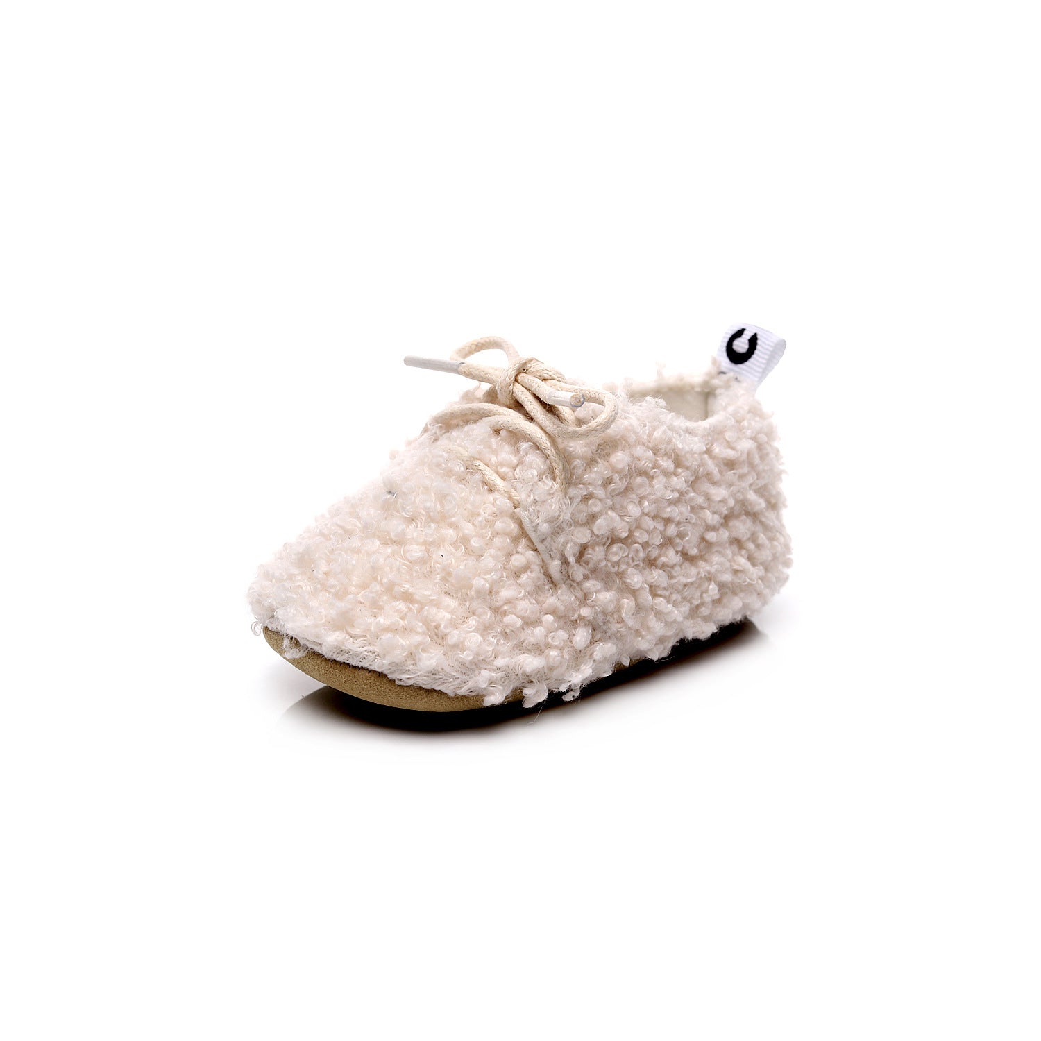 Baby Teddy Shoes, British Style Design, age: 0-24 months Cream