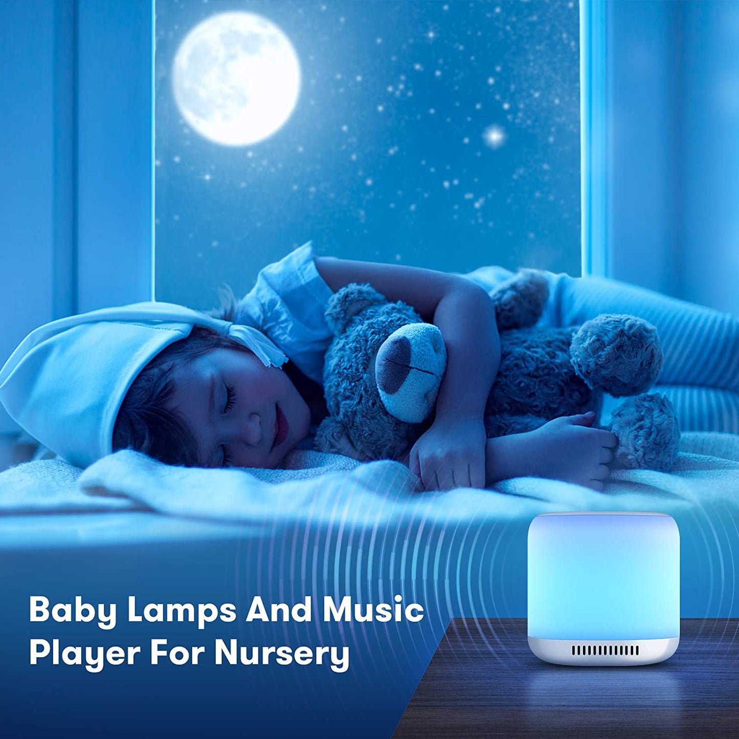 White Noise Sleep Device, 6 Light Colours -34 Sounds Selection