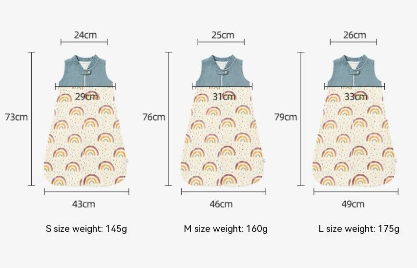 Light and Breathable Baby Sleeping Bag with Minimal Allover Print