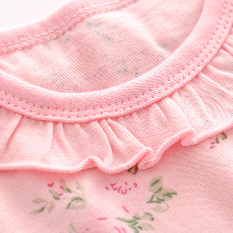 Short Baby Romper with Little Roses All Over Print age: 0-12 months