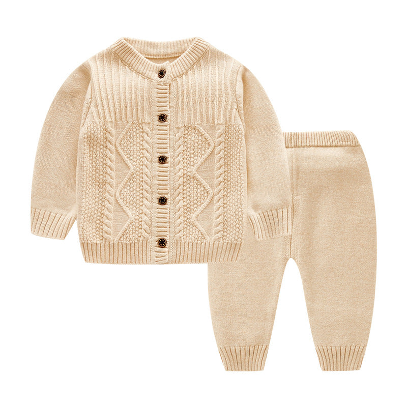 Knitted Cardigan & Leggings Set age: 8-24 months Beige