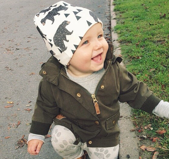 Stylish Printed Beanie Hat for Toddlers, one size