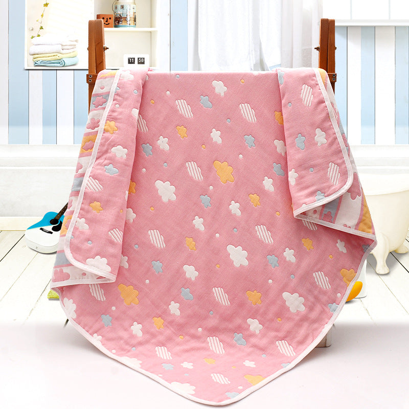 Newborn & Baby, Soft Bath Towel Pink & clouds