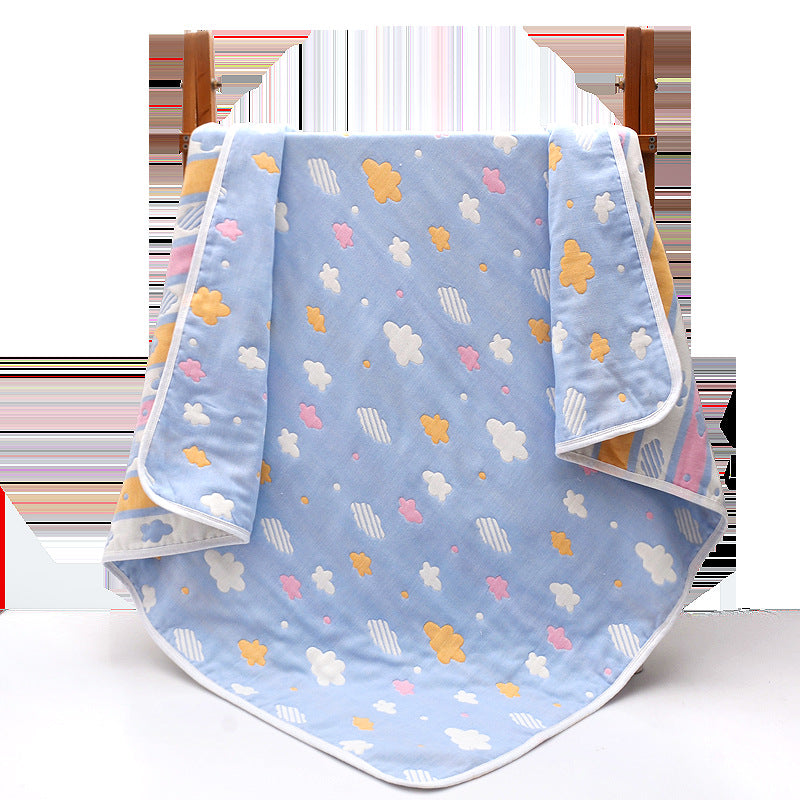 Newborn & Baby, Soft Bath Towel Baby blue & clouds