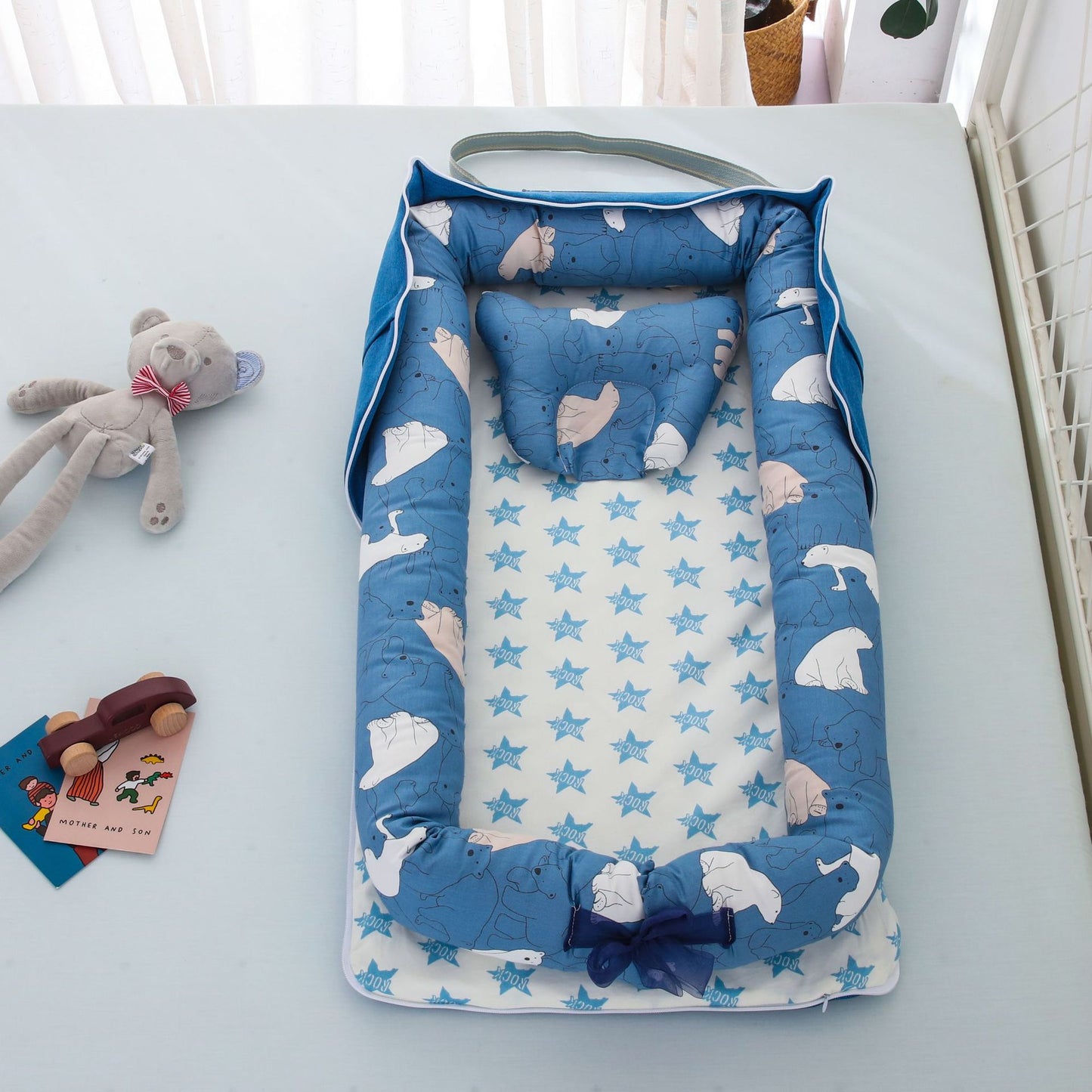 Foldable & Portable Baby Nest Bed Polar bear