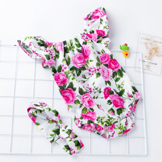 Roses Bodysuit & Headband Set