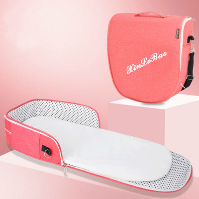 Multifunctional Portable & Foldable Crib - Baby Bag (2 models) Pink Comfortable - without sunshade