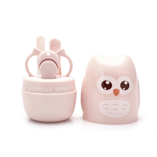 Nail Clipper, Baby Scissor Kit - Owl Shape storage box -(4 pcs)