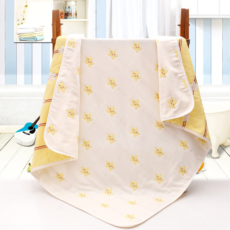 Newborn & Baby, Soft Bath Towel Yellow & shiny stars