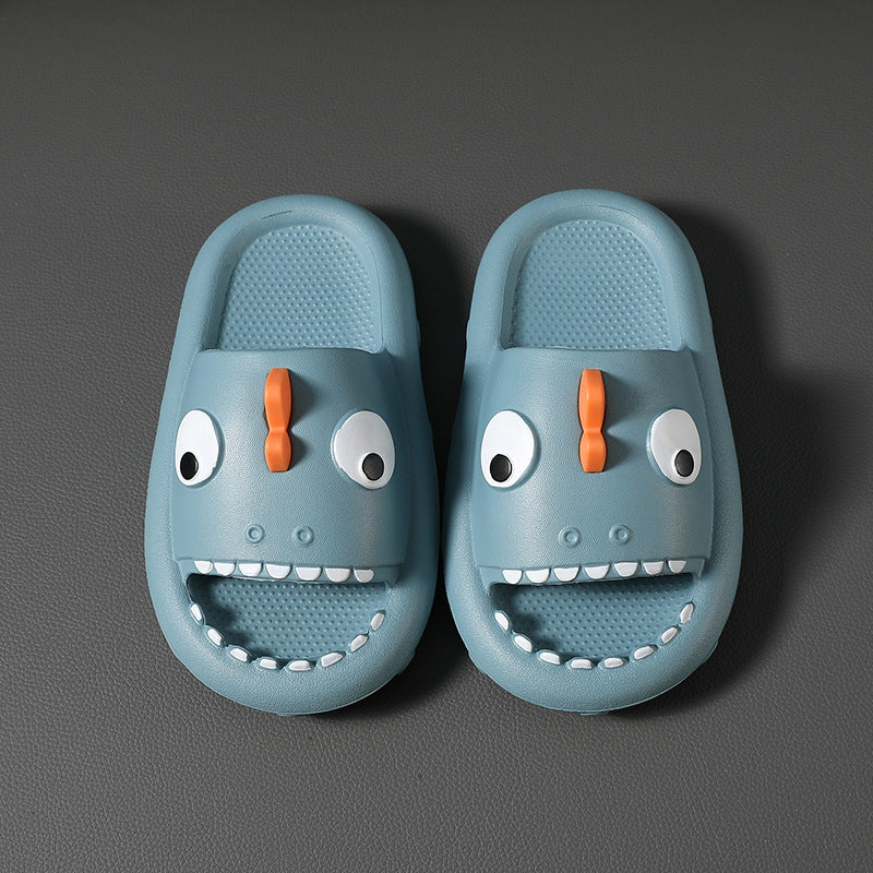 Children Shark Slides, Shower & Pool Slippers Lake blue