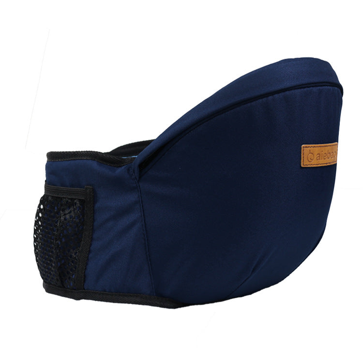 Ergonomic Baby Carrier, Hipseat, Waist Seat with Side Pocket Navy blue