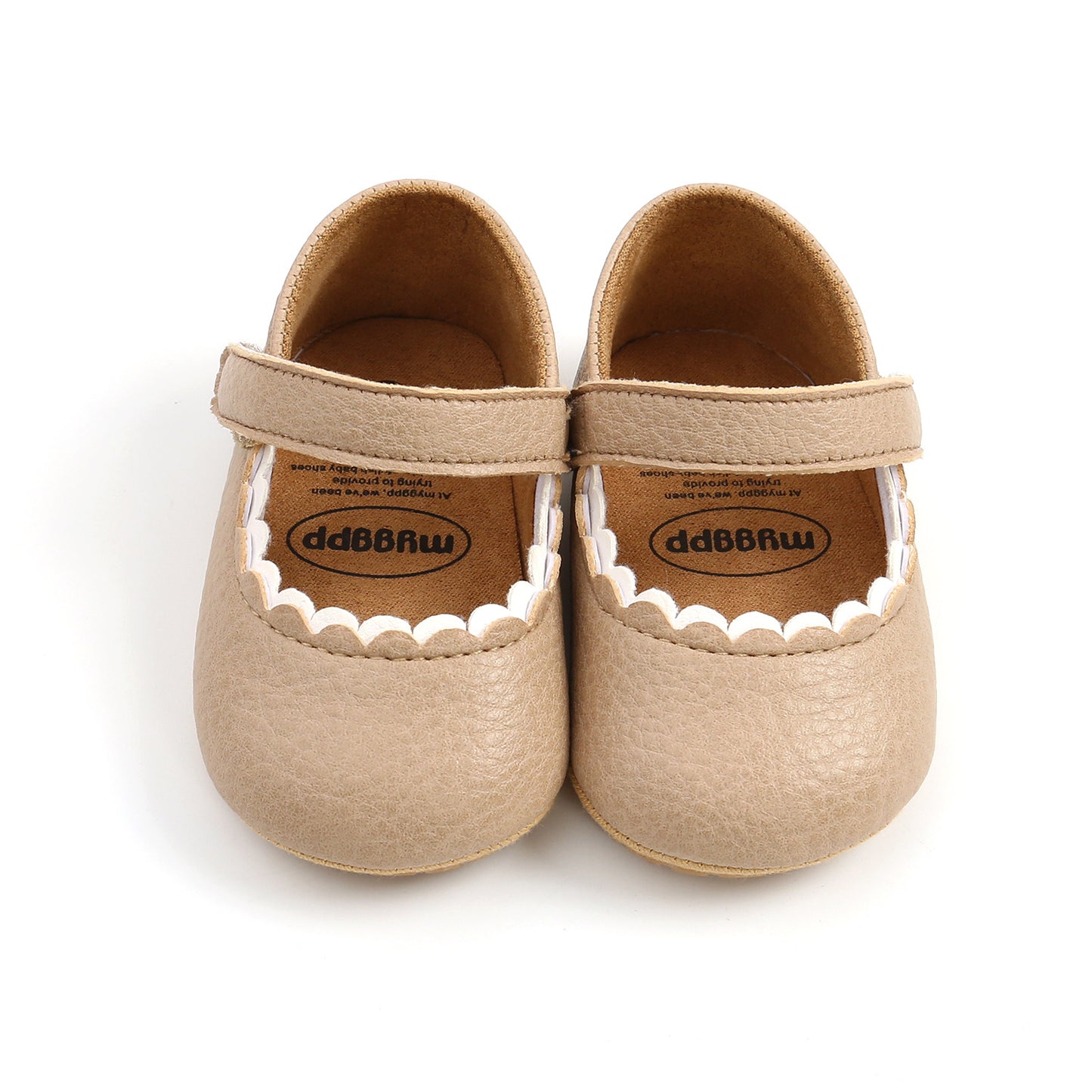 Mary Jane Baby Shoes, Baby Girl Pre-walking Shoes- age: 0-18months Fan wood