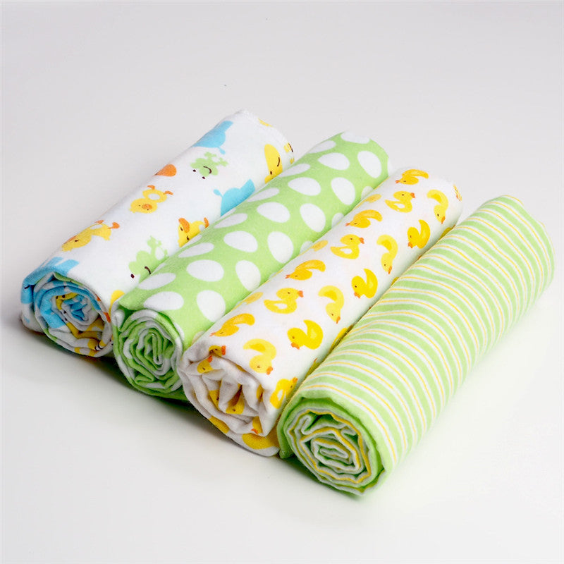 Pure cotton Baby Sheets with adorable patterns - pack of 4 Spring Pattern 76x76cm