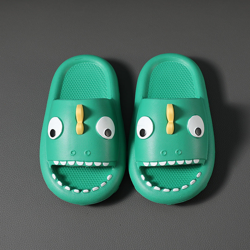 Children Shark Slides, Shower & Pool Slippers Green