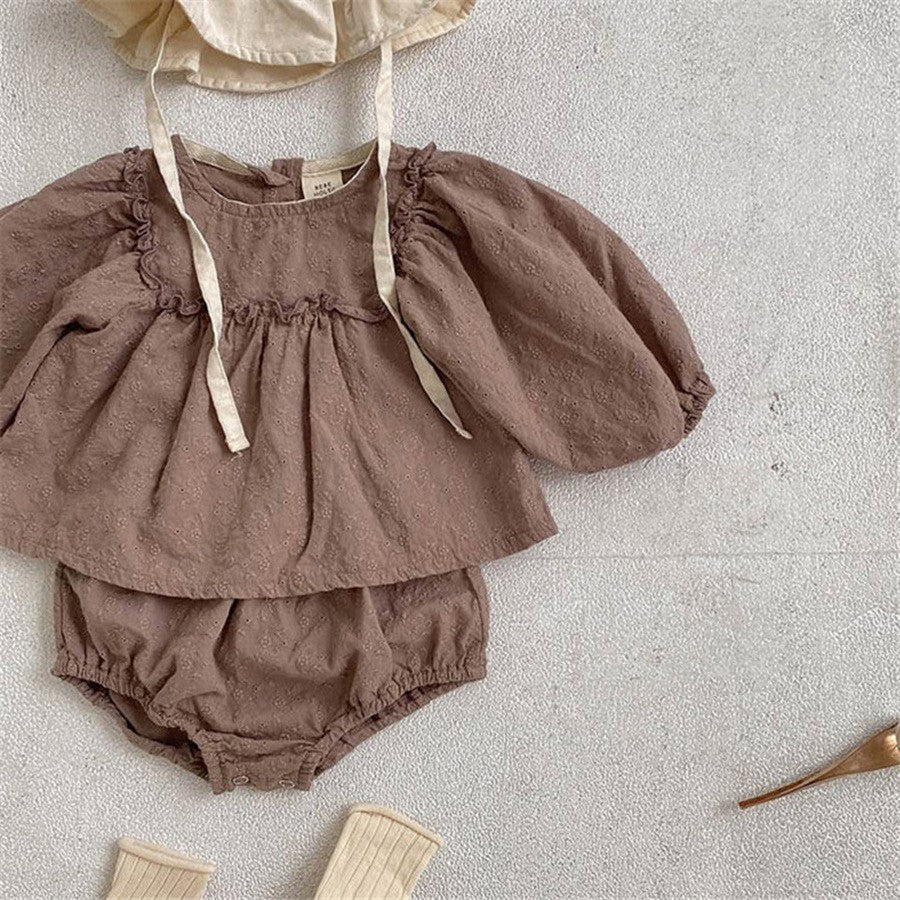 Vintage Style Cotton Lace Baby Set