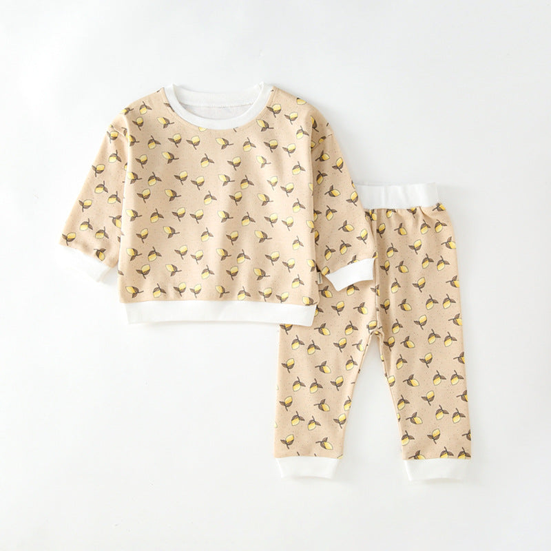 Sweatshirt and Leggings, Matching Bib (selling separately) Baby lemons Set (2pcs)