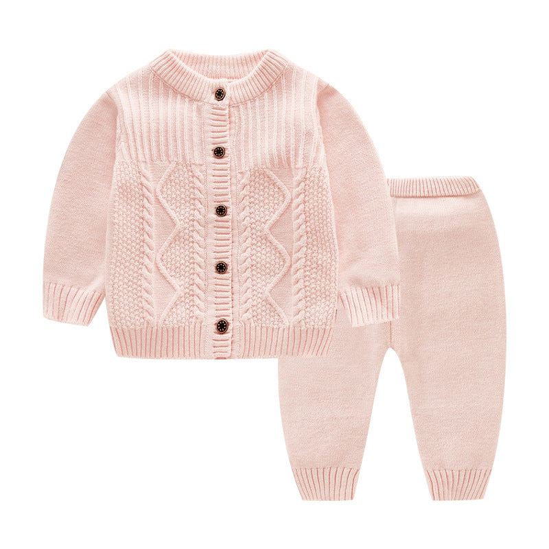 Knitted Cardigan & Leggings Set age: 8-24 months Pink