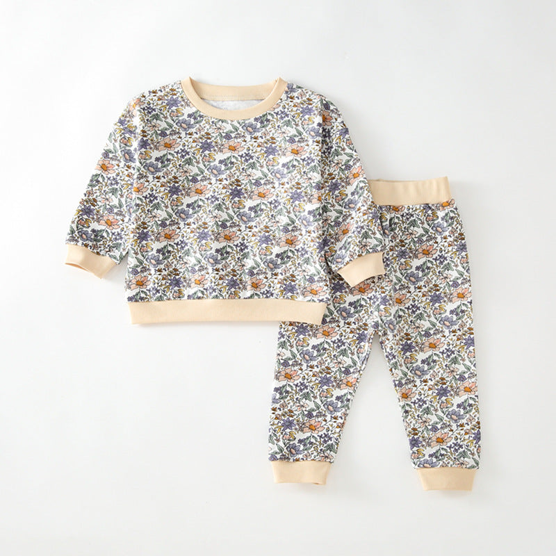 Sweatshirt and Leggings, Matching Bib (selling separately) Leaves everywhere Set (2pcs)